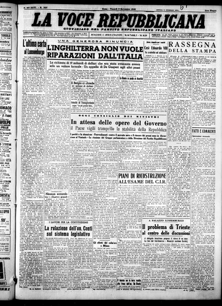 La voce repubblicana : quotidiano del Partito repubblicano italiano