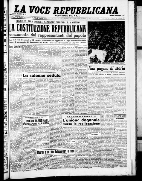 La voce repubblicana : quotidiano del Partito repubblicano italiano