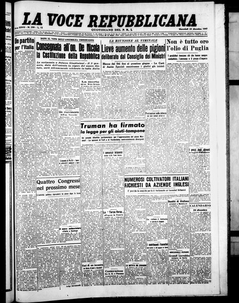 La voce repubblicana : quotidiano del Partito repubblicano italiano