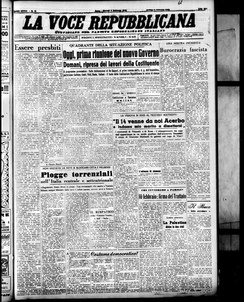 La voce repubblicana : quotidiano del Partito repubblicano italiano