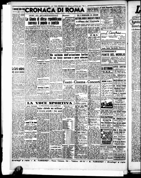 La voce repubblicana : quotidiano del Partito repubblicano italiano