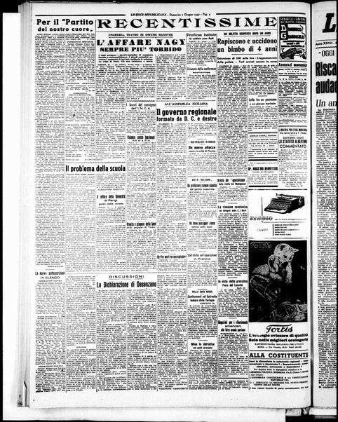 La voce repubblicana : quotidiano del Partito repubblicano italiano