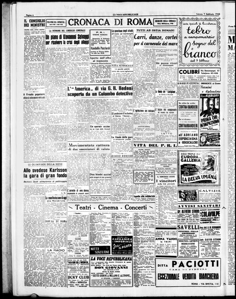 La voce repubblicana : quotidiano del Partito repubblicano italiano