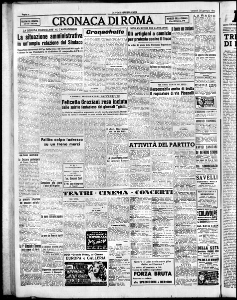 La voce repubblicana : quotidiano del Partito repubblicano italiano