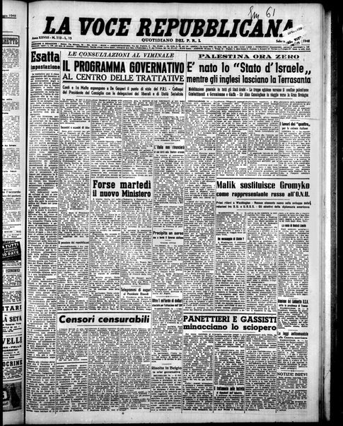 La voce repubblicana : quotidiano del Partito repubblicano italiano