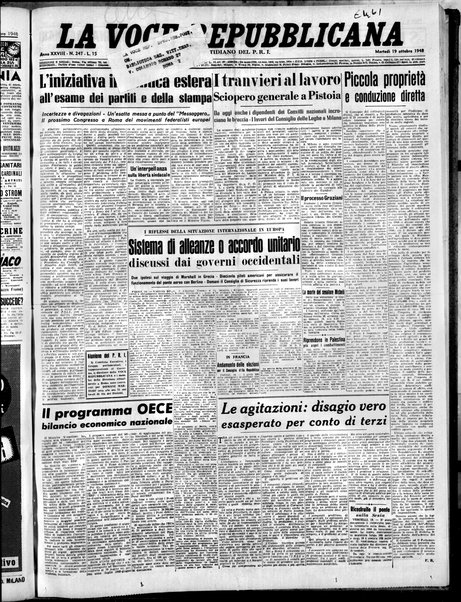 La voce repubblicana : quotidiano del Partito repubblicano italiano