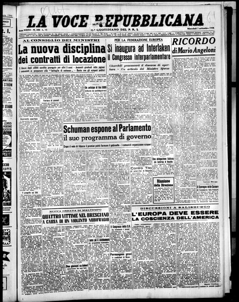 La voce repubblicana : quotidiano del Partito repubblicano italiano