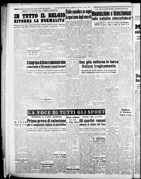 La voce repubblicana : quotidiano del Partito repubblicano italiano