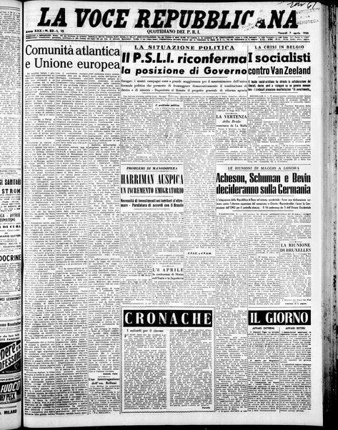 La voce repubblicana : quotidiano del Partito repubblicano italiano