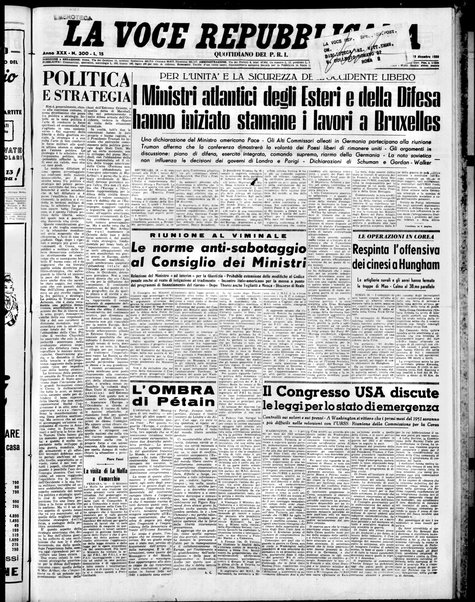 La voce repubblicana : quotidiano del Partito repubblicano italiano