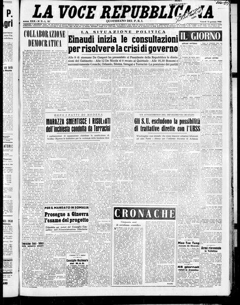 La voce repubblicana : quotidiano del Partito repubblicano italiano