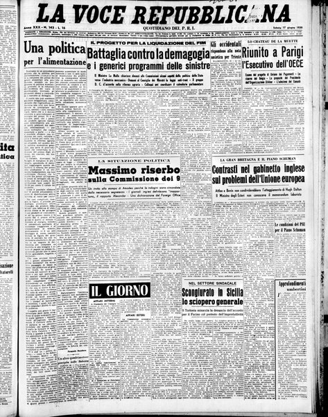 La voce repubblicana : quotidiano del Partito repubblicano italiano