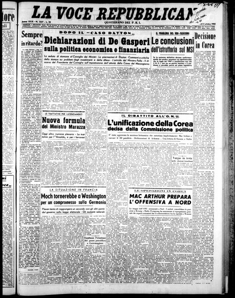 La voce repubblicana : quotidiano del Partito repubblicano italiano