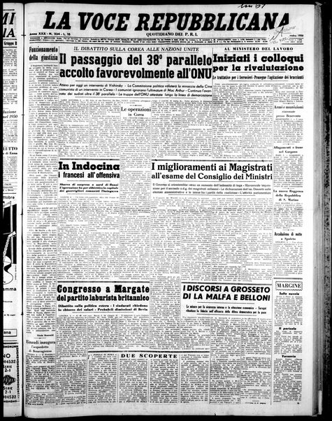 La voce repubblicana : quotidiano del Partito repubblicano italiano