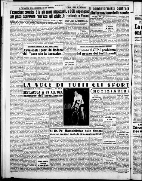 La voce repubblicana : quotidiano del Partito repubblicano italiano