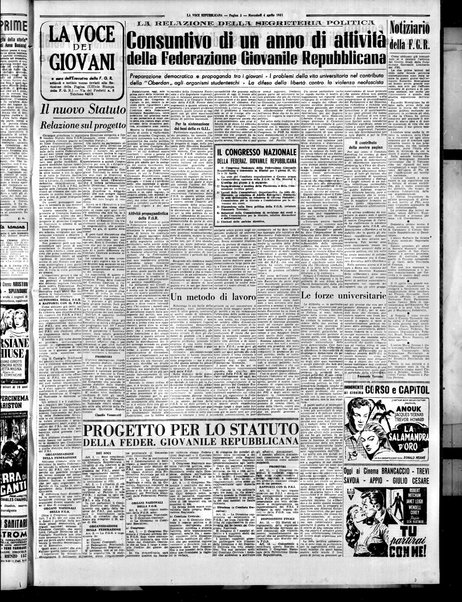 La voce repubblicana : quotidiano del Partito repubblicano italiano