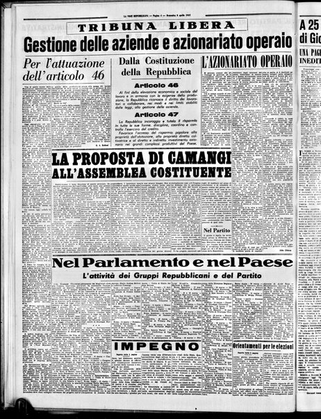 La voce repubblicana : quotidiano del Partito repubblicano italiano