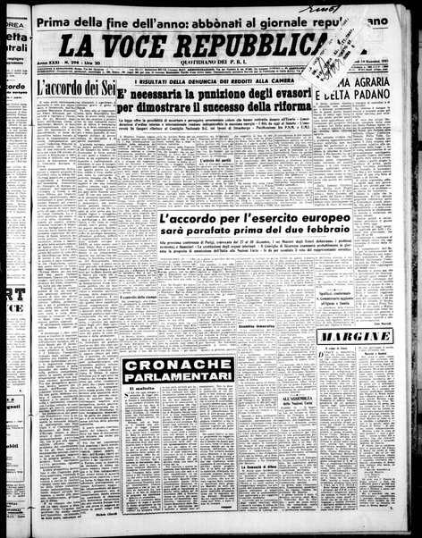 La voce repubblicana : quotidiano del Partito repubblicano italiano