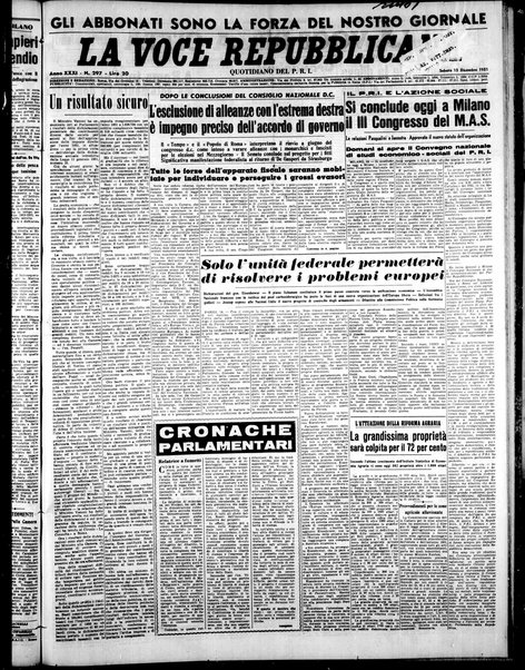 La voce repubblicana : quotidiano del Partito repubblicano italiano