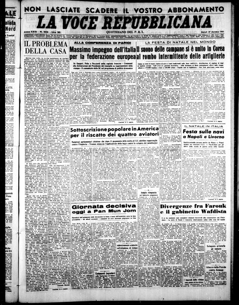 La voce repubblicana : quotidiano del Partito repubblicano italiano