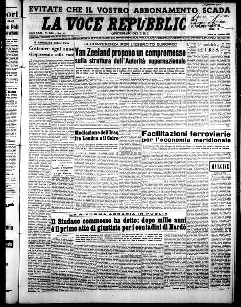 La voce repubblicana : quotidiano del Partito repubblicano italiano