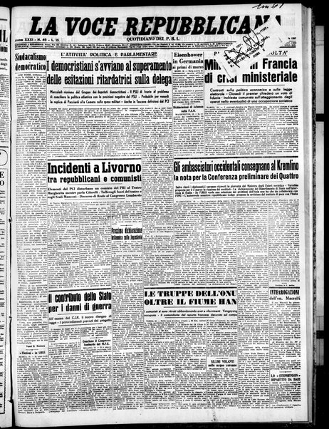 La voce repubblicana : quotidiano del Partito repubblicano italiano