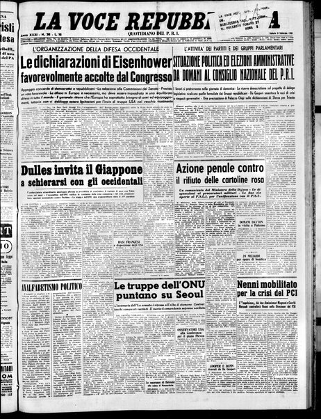 La voce repubblicana : quotidiano del Partito repubblicano italiano