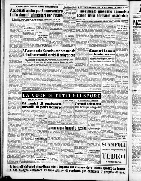 La voce repubblicana : quotidiano del Partito repubblicano italiano