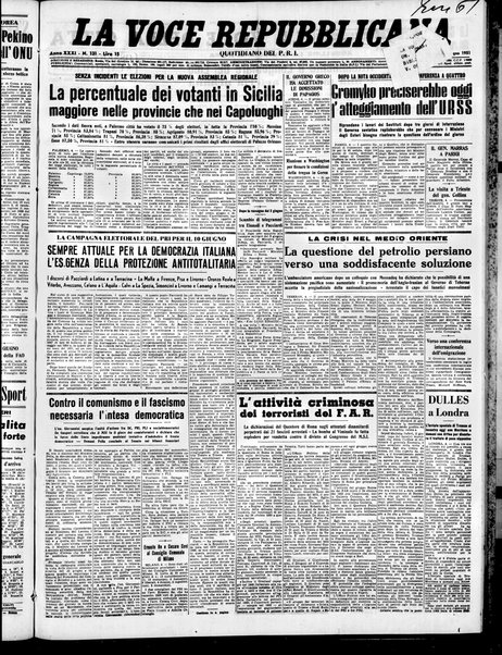 La voce repubblicana : quotidiano del Partito repubblicano italiano