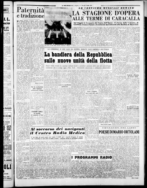 La voce repubblicana : quotidiano del Partito repubblicano italiano