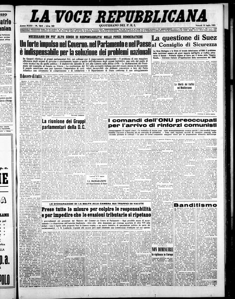 La voce repubblicana : quotidiano del Partito repubblicano italiano