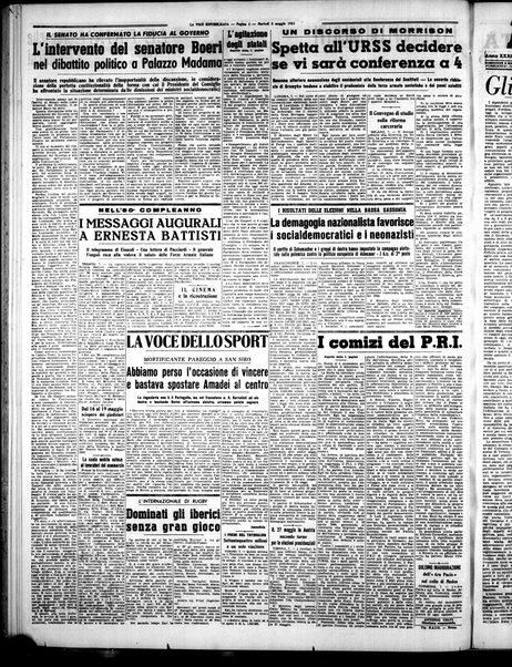 La voce repubblicana : quotidiano del Partito repubblicano italiano