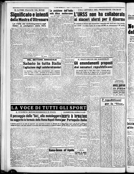 La voce repubblicana : quotidiano del Partito repubblicano italiano