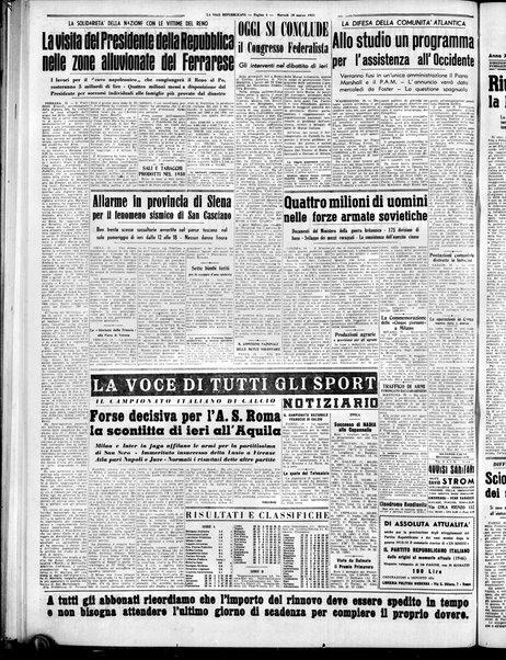 La voce repubblicana : quotidiano del Partito repubblicano italiano