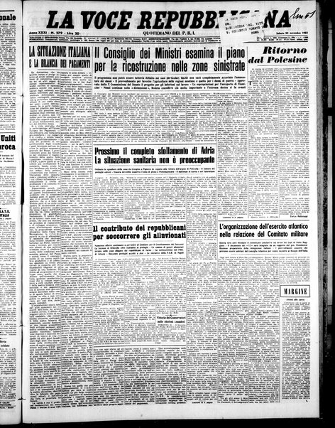 La voce repubblicana : quotidiano del Partito repubblicano italiano