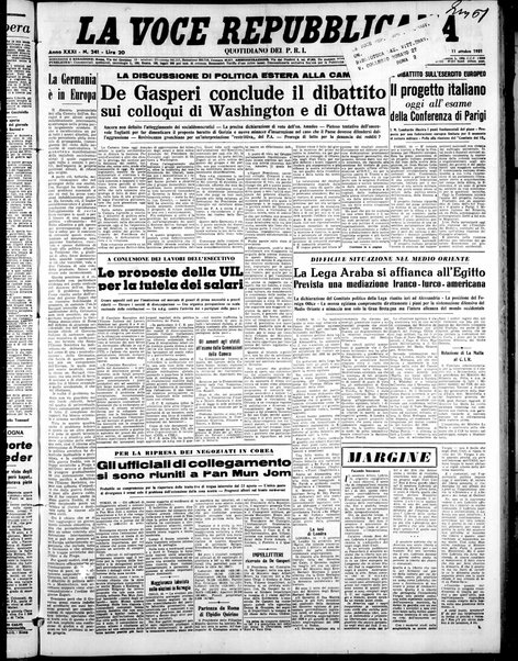 La voce repubblicana : quotidiano del Partito repubblicano italiano