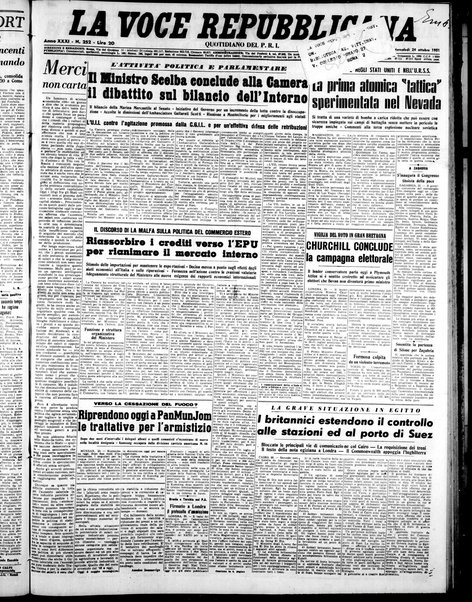 La voce repubblicana : quotidiano del Partito repubblicano italiano