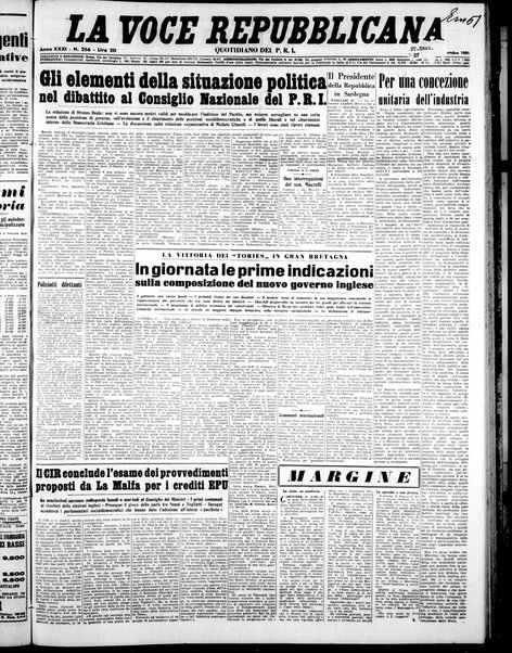 La voce repubblicana : quotidiano del Partito repubblicano italiano