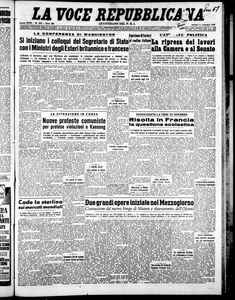 La voce repubblicana : quotidiano del Partito repubblicano italiano