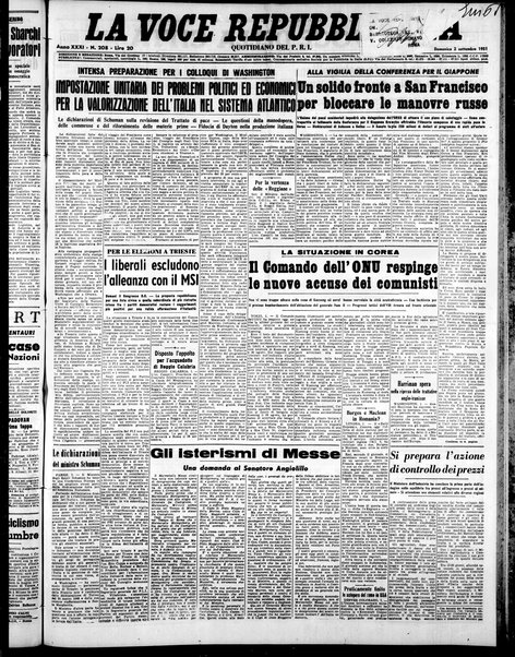 La voce repubblicana : quotidiano del Partito repubblicano italiano