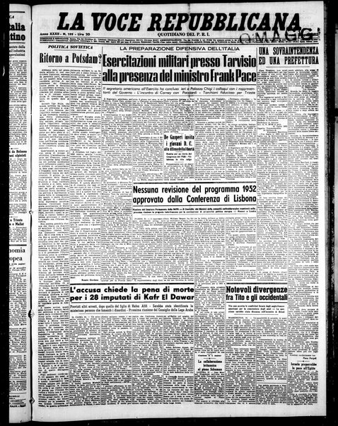 La voce repubblicana : quotidiano del Partito repubblicano italiano