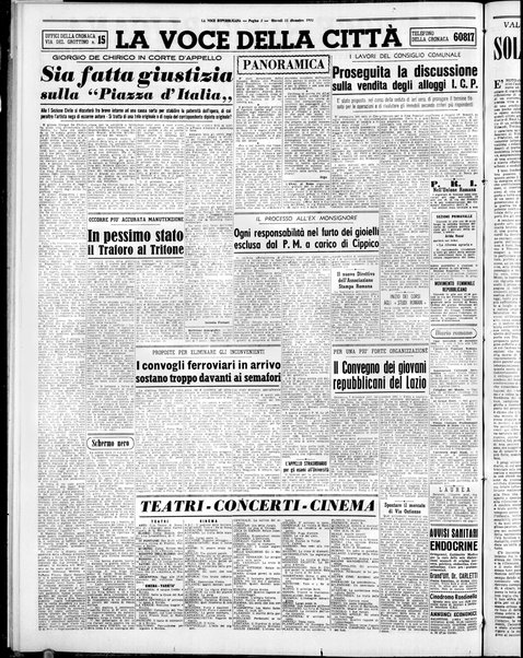 La voce repubblicana : quotidiano del Partito repubblicano italiano