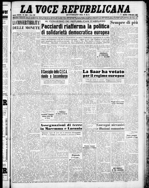 La voce repubblicana : quotidiano del Partito repubblicano italiano