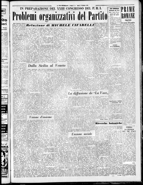 La voce repubblicana : quotidiano del Partito repubblicano italiano