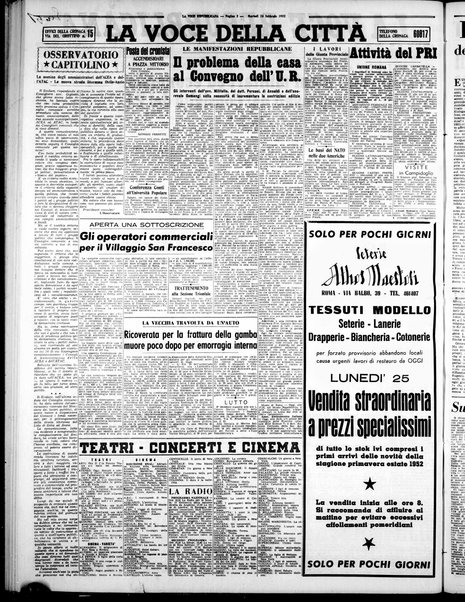 La voce repubblicana : quotidiano del Partito repubblicano italiano