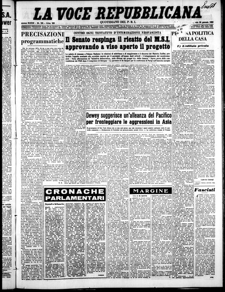 La voce repubblicana : quotidiano del Partito repubblicano italiano