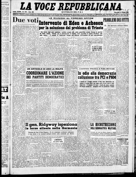 La voce repubblicana : quotidiano del Partito repubblicano italiano