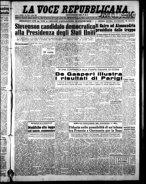 La voce repubblicana : quotidiano del Partito repubblicano italiano