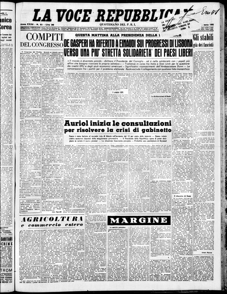 La voce repubblicana : quotidiano del Partito repubblicano italiano