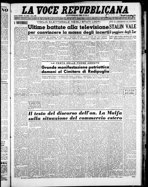 La voce repubblicana : quotidiano del Partito repubblicano italiano